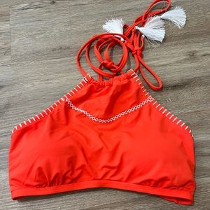 Orange/red swimsuit top
